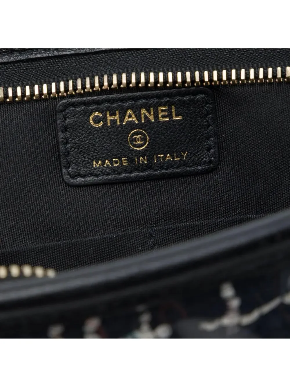Chanel Large Quilted Tweed Pvc Logo #343455C12B